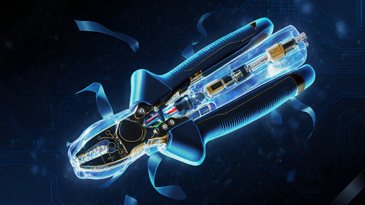 Многофункциональный инструмент для электрика с визуализацией внутренних функций.