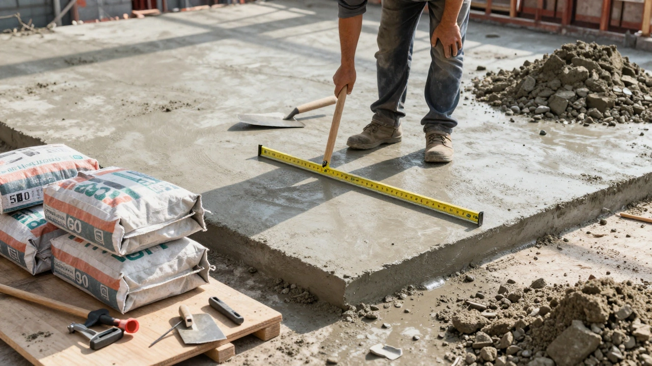 Сколько мешков цемента нужно на 1 квадратный метр бетона?