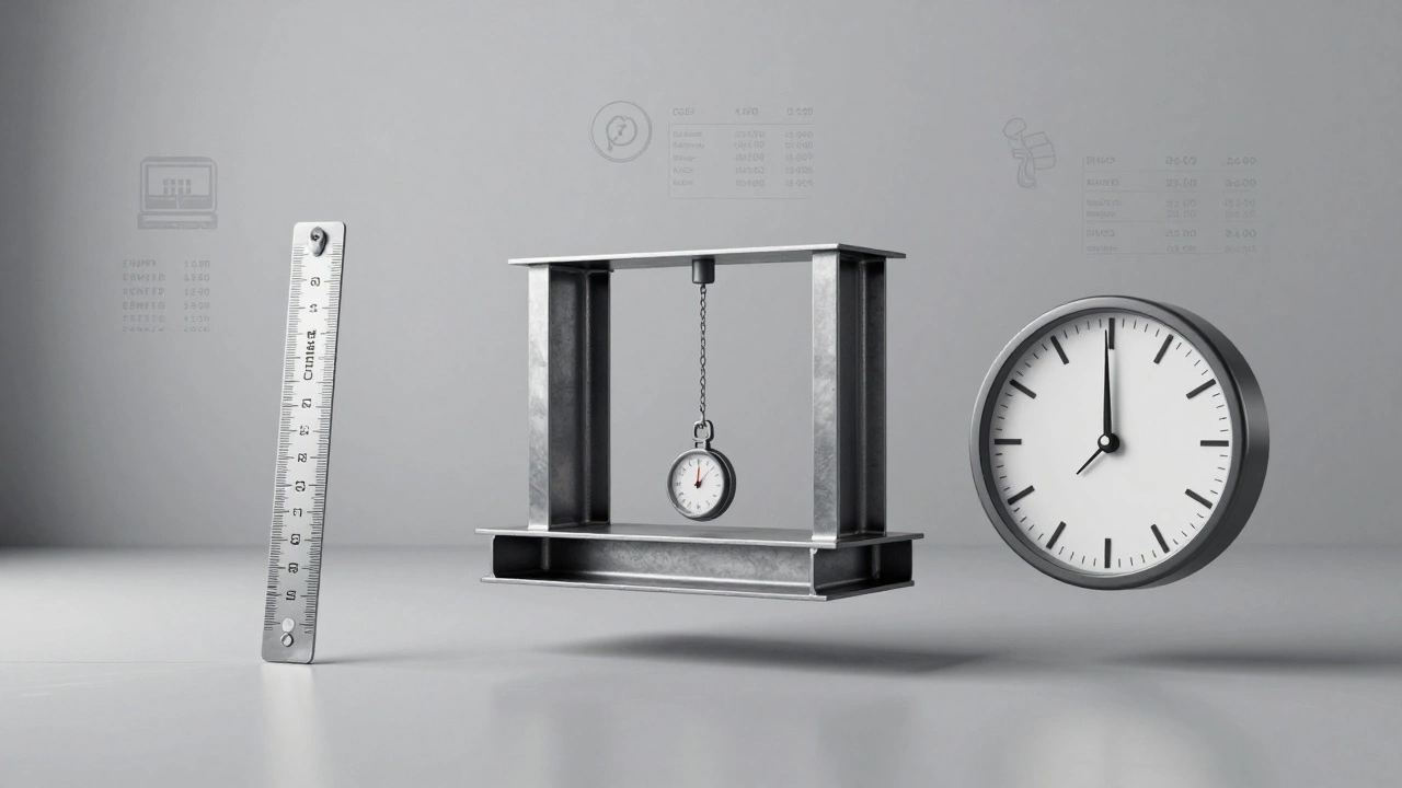 Три метода расчета стоимости сварки: по длине шва, весу металла и времени работы, в стилизованной промышленной среде.